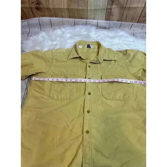 Vintage Woolrich Flannel Shirt Pale Yellow Men's Size XL Read Description - Picture 7 of 8